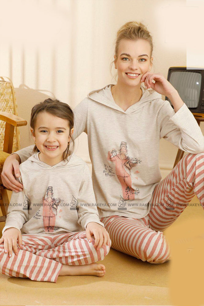 Mother and her Daughter Pajama Set