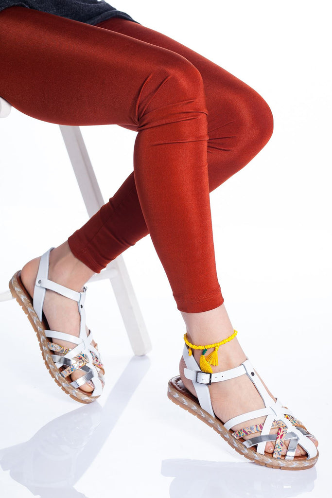 Women's Multi-color Leather Sandals