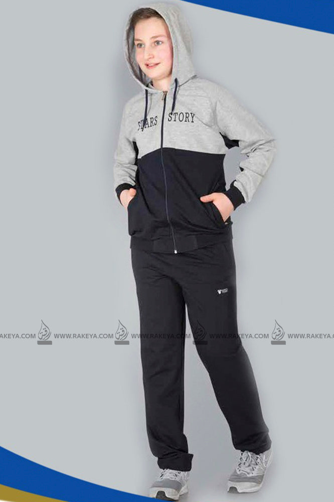 Activewear - Gray - Black - With Zipper