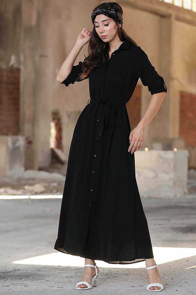 Women's Black Long Dress