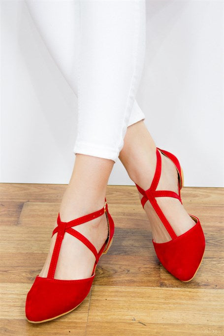 Women's Red Flat Shoes