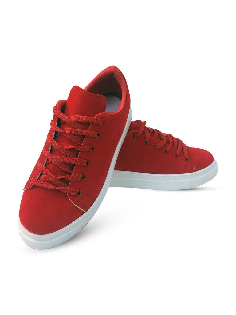 Women's Red Suede Sport Shoes