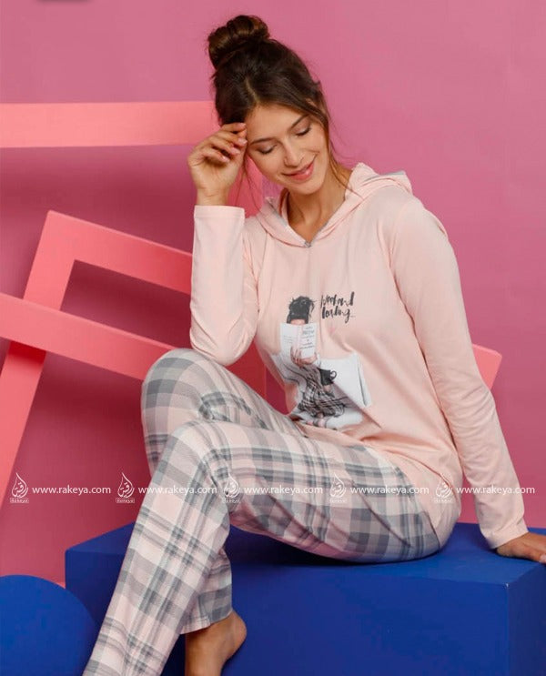 Pajama Set - Pink - With Capshaw