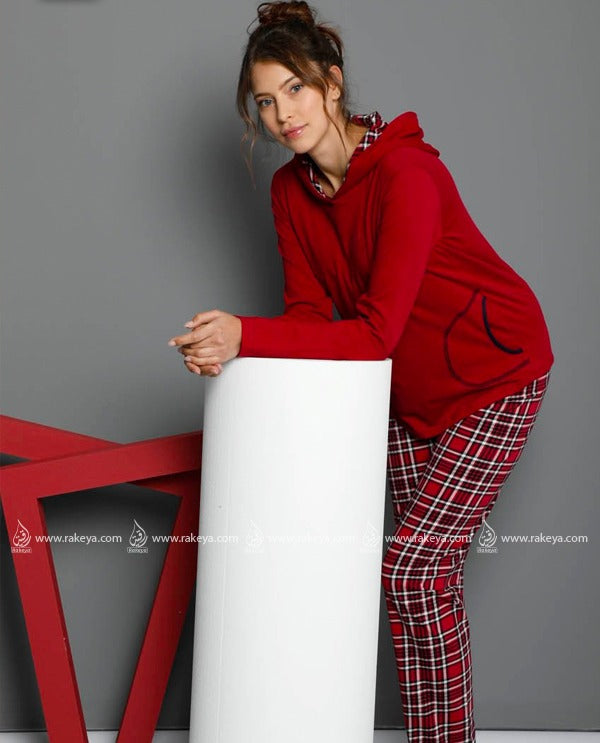 Pajama Set - Red - With Capshaw