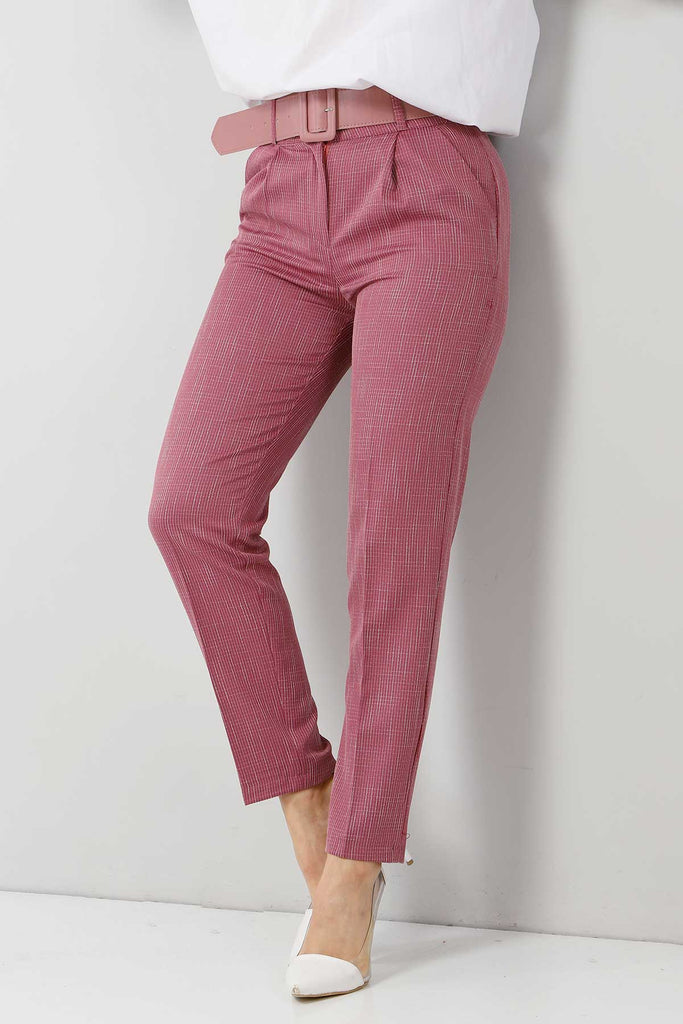 Women's Striped Dusty Rose Pants