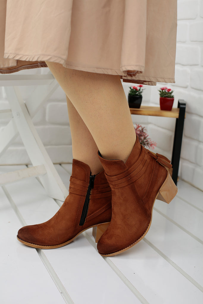 Women's Ginger Suede Heeled Boots