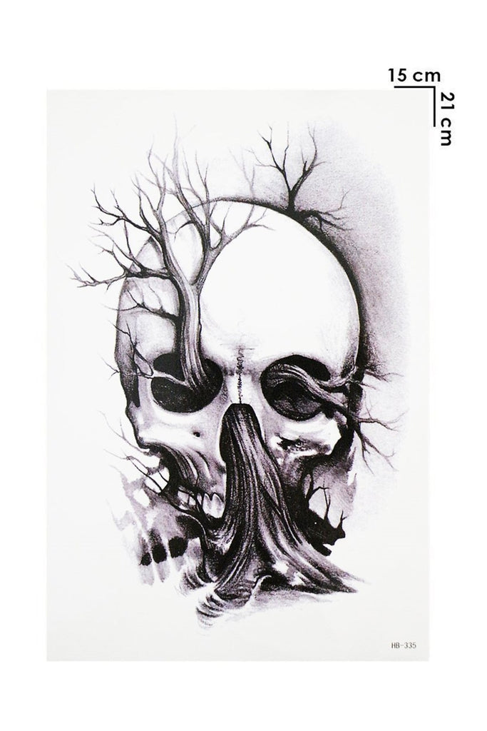 Skull Model Temporary Tattoo
