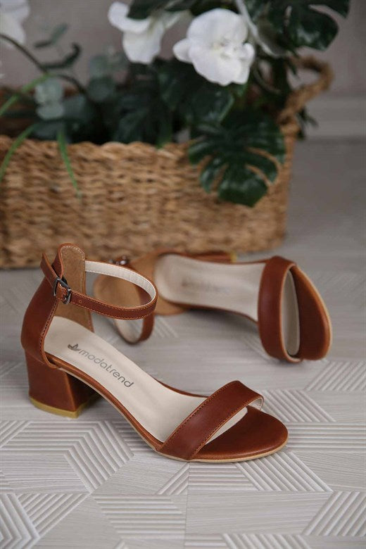 Women's Ginger Leather Heeled Sandals