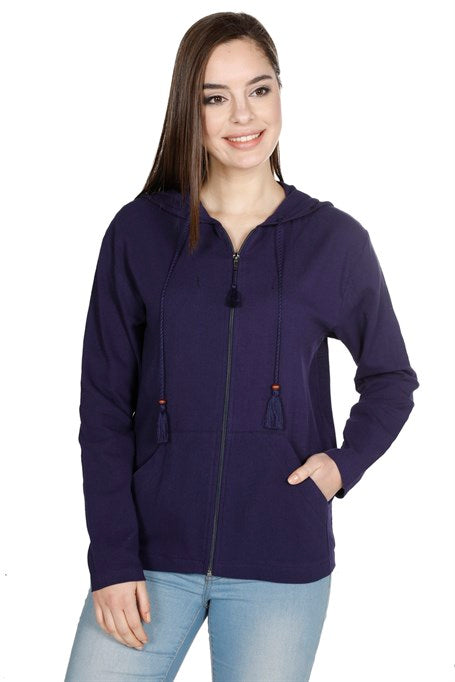 Women's Hooded Purple Sweatshirt