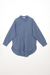 Women's Oversize Button Blue Shirt