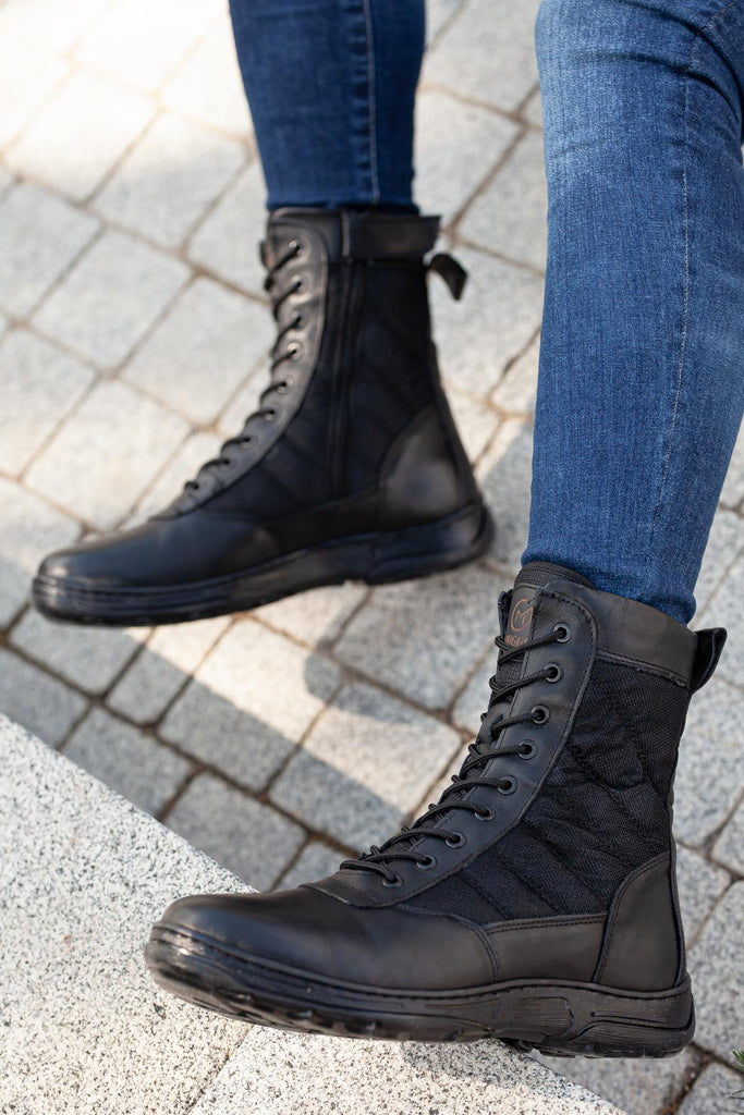 Men's Winter Leather Military Boots