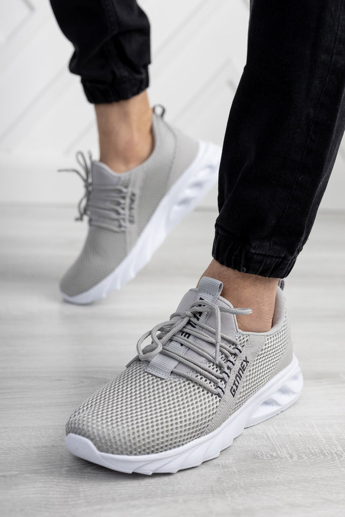 Unisex Lace-up Ice Grey Sneakers
